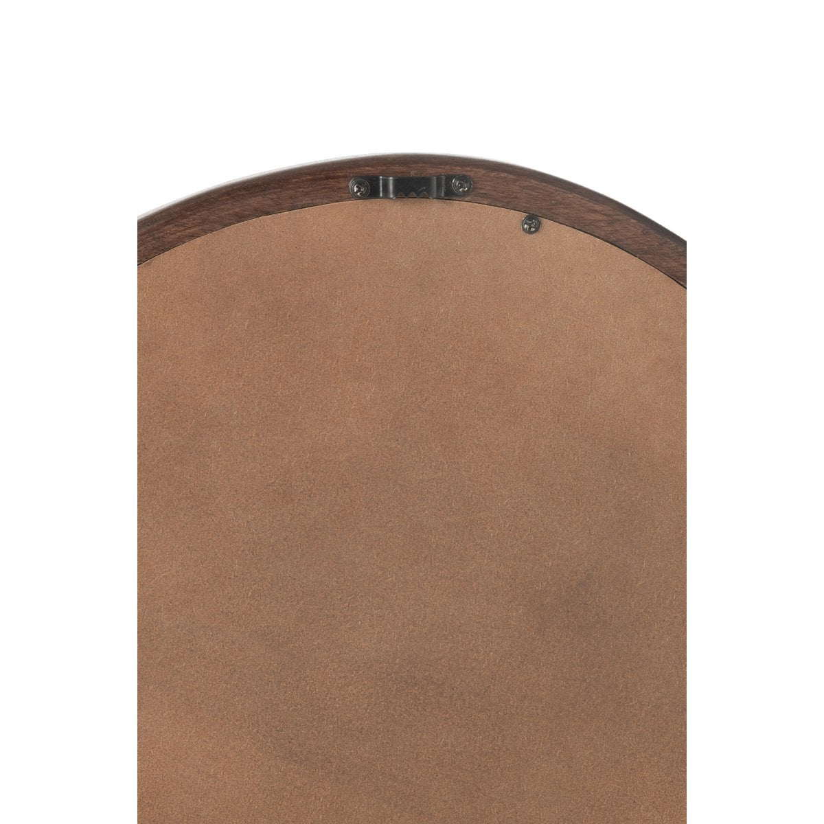 Détail du miroir J-Line Whisp, finition en bois marron
