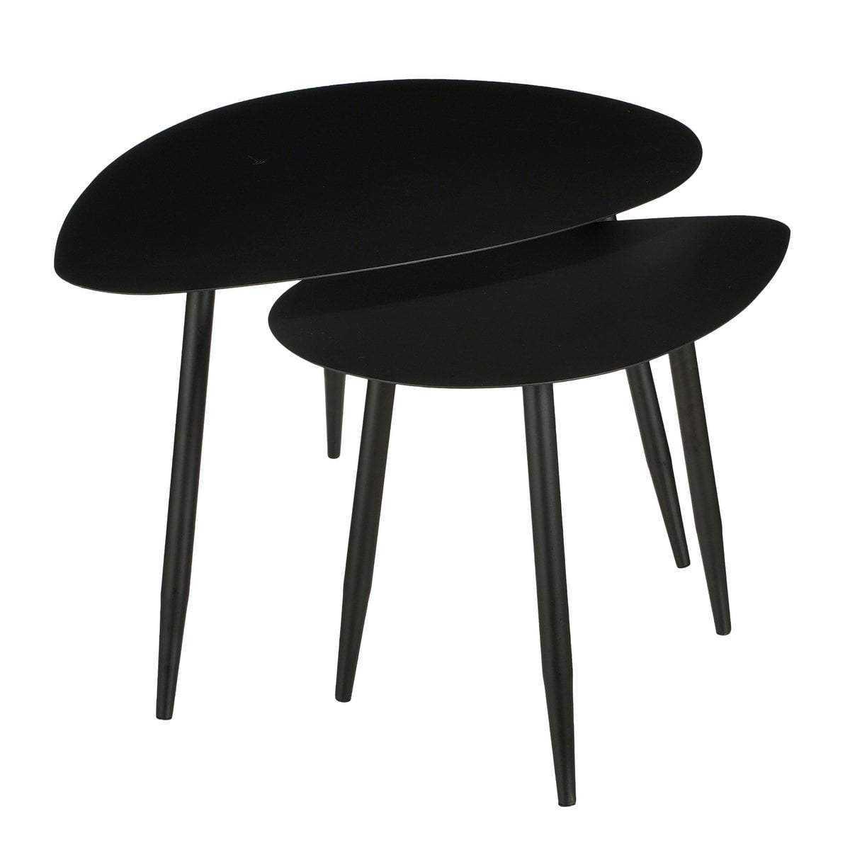 Ensemble de tables d'appoint noir avec design moderne et épuré