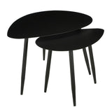 Ensemble de tables d'appoint noir avec design moderne et épuré
