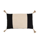 Coussin J-Line Tissé Rectangle Noir - Détail des finitions