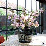 Vase Bartica en verre soufflé gris mat