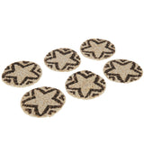 Sous-verres J-Line en jute naturel, ensemble de 6 pièces
