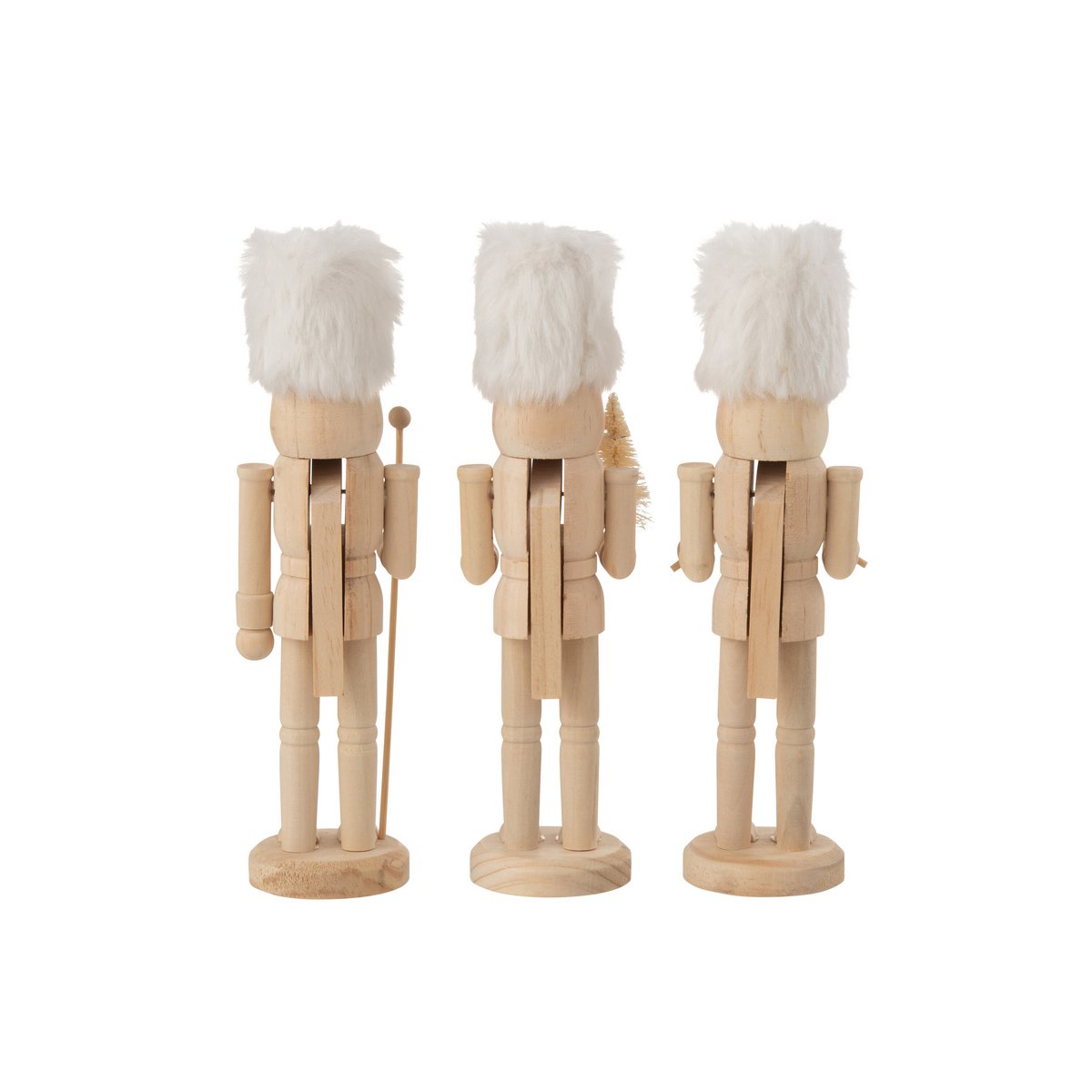 Casse-Noisette J-Line en bois et fourrure, vue de face