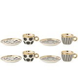 Détail des tasses J-Line, céramique de qualité supérieure, design contemporain.