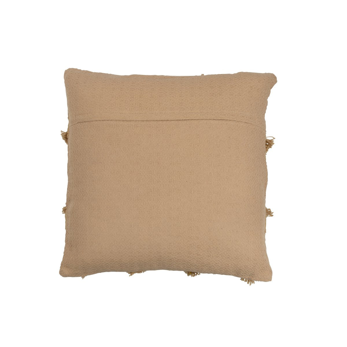 Coussin Cross Square J-Line en beige, détail du tissu