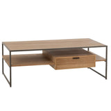 Meuble TV J-Line en bois et métal, vue de face