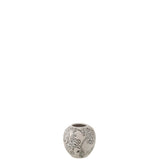 Vase Zen Ball J-Line en porcelaine blanc et noir, design épuré.