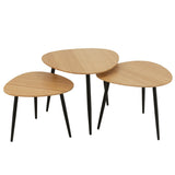 Vue latérale de la table d'appoint J-Line Palet, mettant en valeur les matériaux