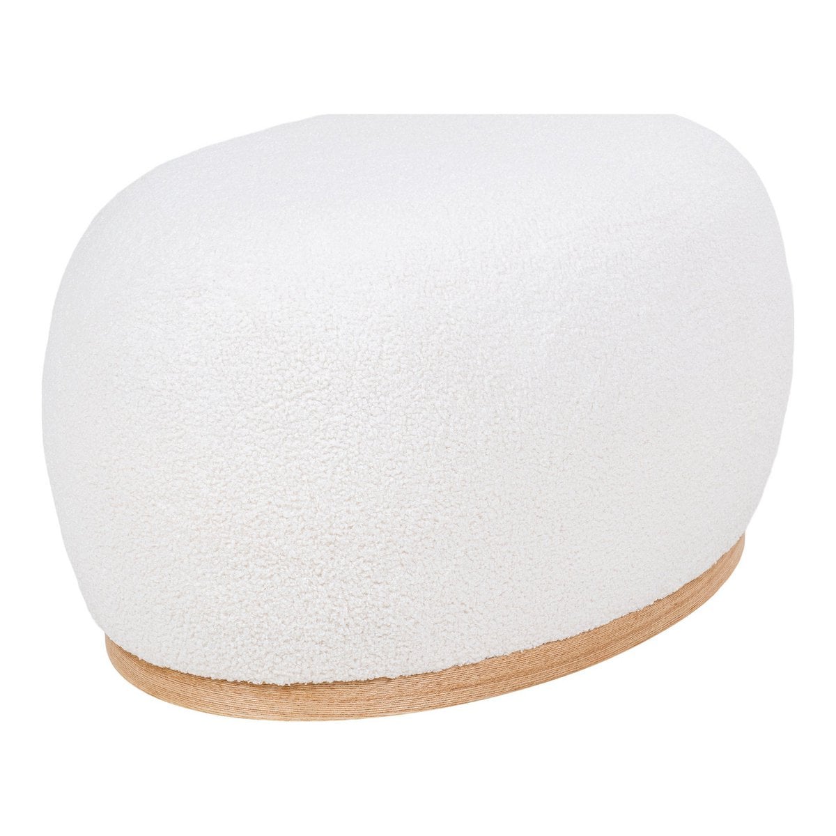Pouf Manhattan Blanc dans un salon moderne