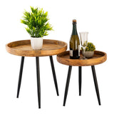 Table d'appoint bois autour de Ø 40 ou 50 cm 2nd choix Vancouver table basse table salon table de table de table noire tapis noir