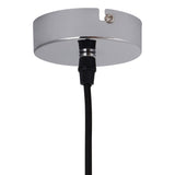 Le "style", classique rétro, pendant en métal brillant en chrome avec douille E27, parapluie Ø23 cm, idéal pour la salle à manger, le salon et la cuisine.
