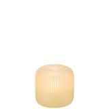 Vase J-Line Stripes en verre jaune clair - vue de face