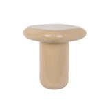 Vue latérale de la table d'appoint Roca Haute, design organique