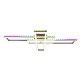 Lampe à plafond CCT LED + "BANTY" RVB-Backlight avec de nombreuses fonctions, de 95 cm de long, y compris la télécommande