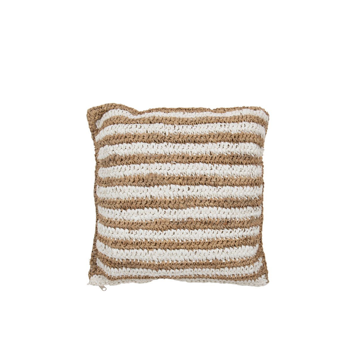 Coussin Stripes Mendong J-Line, ambiance chaleureuse dans un salon