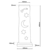 LED WOOD-DECOLUM Lune / étoiles de 60 cm de haut de Noël de haut en bois avec des LED fermement intégrées