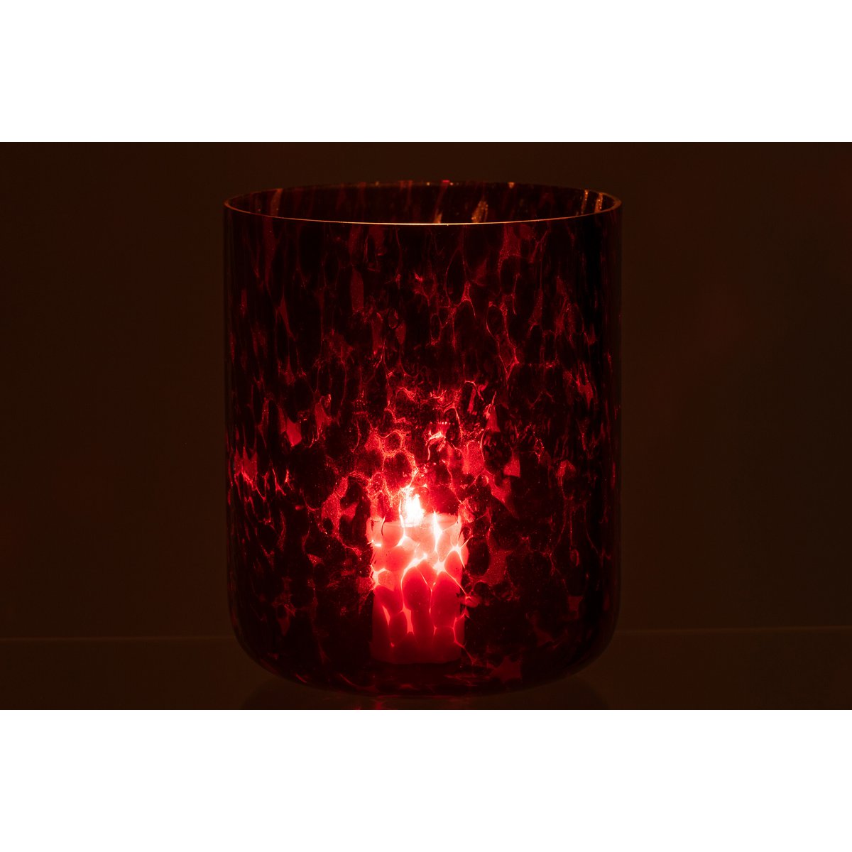 Détail de la lanterne J-Line Spotted en verre coloré