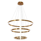 Lampe suspendue Neo Copper Gold | 3 ring 40 + 60 + 80 cm