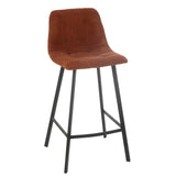Chaise de Bar Kent J-Line en métal rouille, vue avant