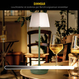 LED "Emmi" pour l'extérieur et à l'intérieur, lampe de table en métal et en plastique, avec des LED fermement construites, lampe à table à LED pour le balcon, la terrasse, le jardin, le salon, le jardin d'hiver, environ.