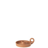 Bougeoir J-Line Round en aluminium peach, vue latérale