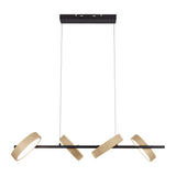La lampe à pentence LED "Tessa" amande, 150 cm de haut, 110 cm de long, en métal dans des amandes givrées (Pantone 481 C) et en plastique noir et blanc