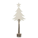 Sapin de Noël J-Line en fer et bois blanc, vue de face