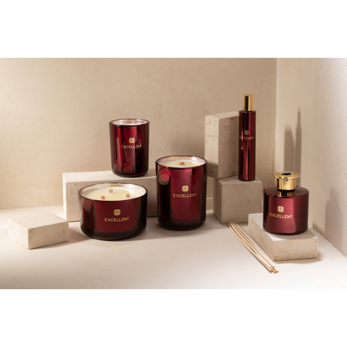 Bâtonnets parfumés J-Line, détail du flacon en verre