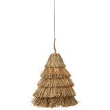 Lampe suspendue J-Line en jonc de mer naturel avec cinq couches