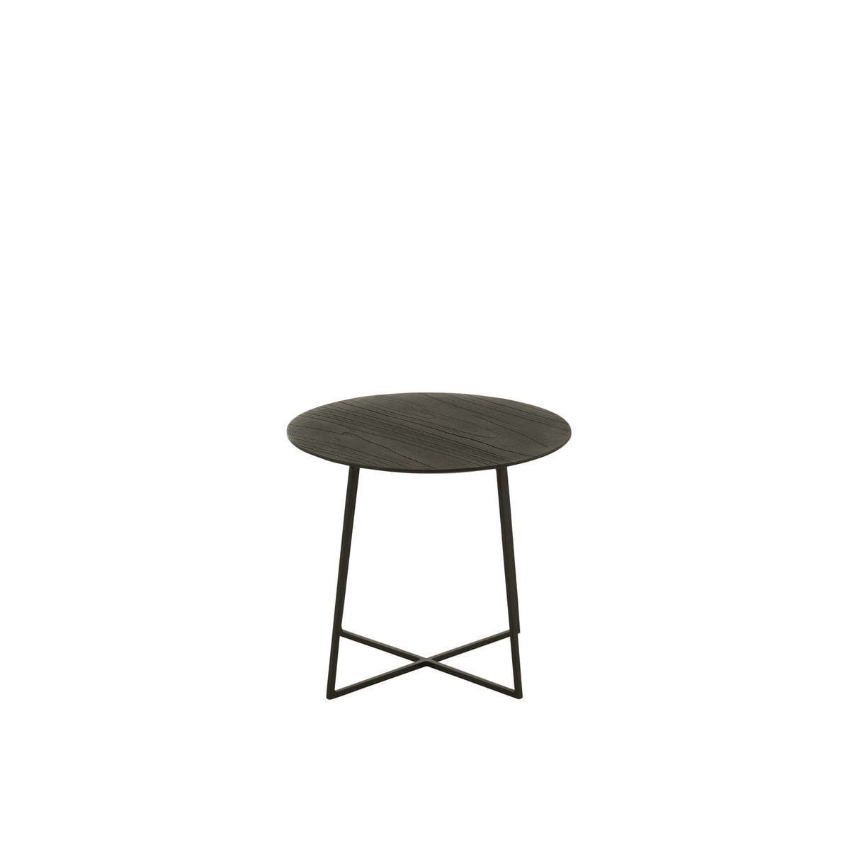 Détail du plateau en bois noir de la table J-Line