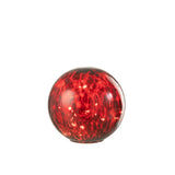 Décoration Ball Spotted J-Line en verre avec lumières LED, vue de face