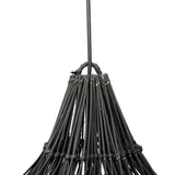 Pendentif Fouetté XL en rotin noir, vue d'ensemble