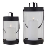 Lanternes Bondi - Noir, Acier/Verre - Ensemble de 2