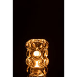 Détail du verre du photophore J-Line Bollie, design moderne