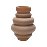 Vase Maputo Sable - Vue de face, verre mat beige