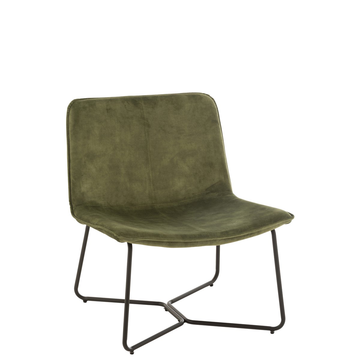 Chaise longue Isabel verte de J-Line avec structure en métal