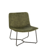 Chaise longue Isabel verte de J-Line avec structure en métal
