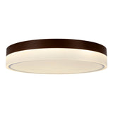 LED PLADIER LED "LOLA" Ø de 50 cm, 9 cm de haut, métal et plastique en brun et blanc, LED intégré, 1900 lm, dimmable, fonction CCT 3000-6500 K, fonction de lumière nocturne