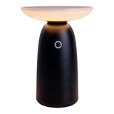 LED SOLAIRE LED "Ada" noir pour l'extérieur, lampe de table à LED en métal et en plastique 22,5 x 16 cm