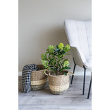 Plaid latéral - Plaid, noir/beige, Coton, Polyester, 130x180 cm
