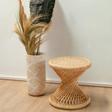 Table d'appoint en rotin | Table basse | Table basse ronde LUHU Ø45 cm Beige