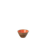 Bol J-Line en bois orange, détail de la texture et de la couleur