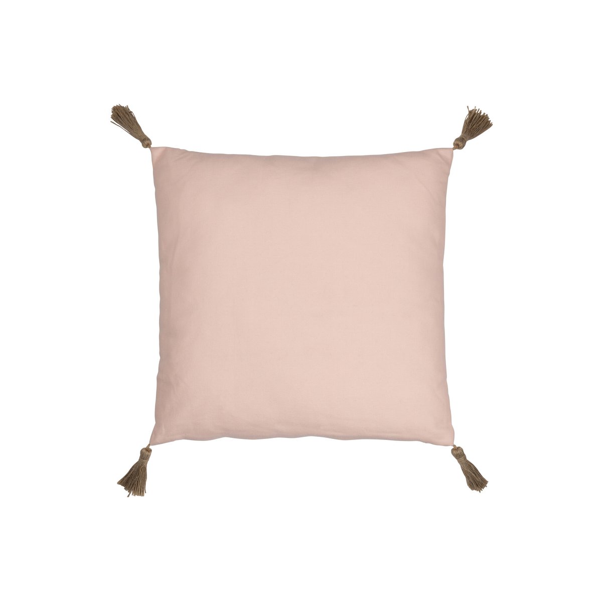 Détail du tissu rose du coussin J-Line Rainbow Square