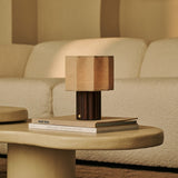 Lampe de table rechargeable Eloïsa marron foncé
