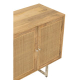 Buffet J-Line en rotin et bois de manguier - naturel