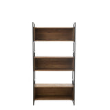 Étagère J-Line en bois recyclé et métal noir, vue de face
