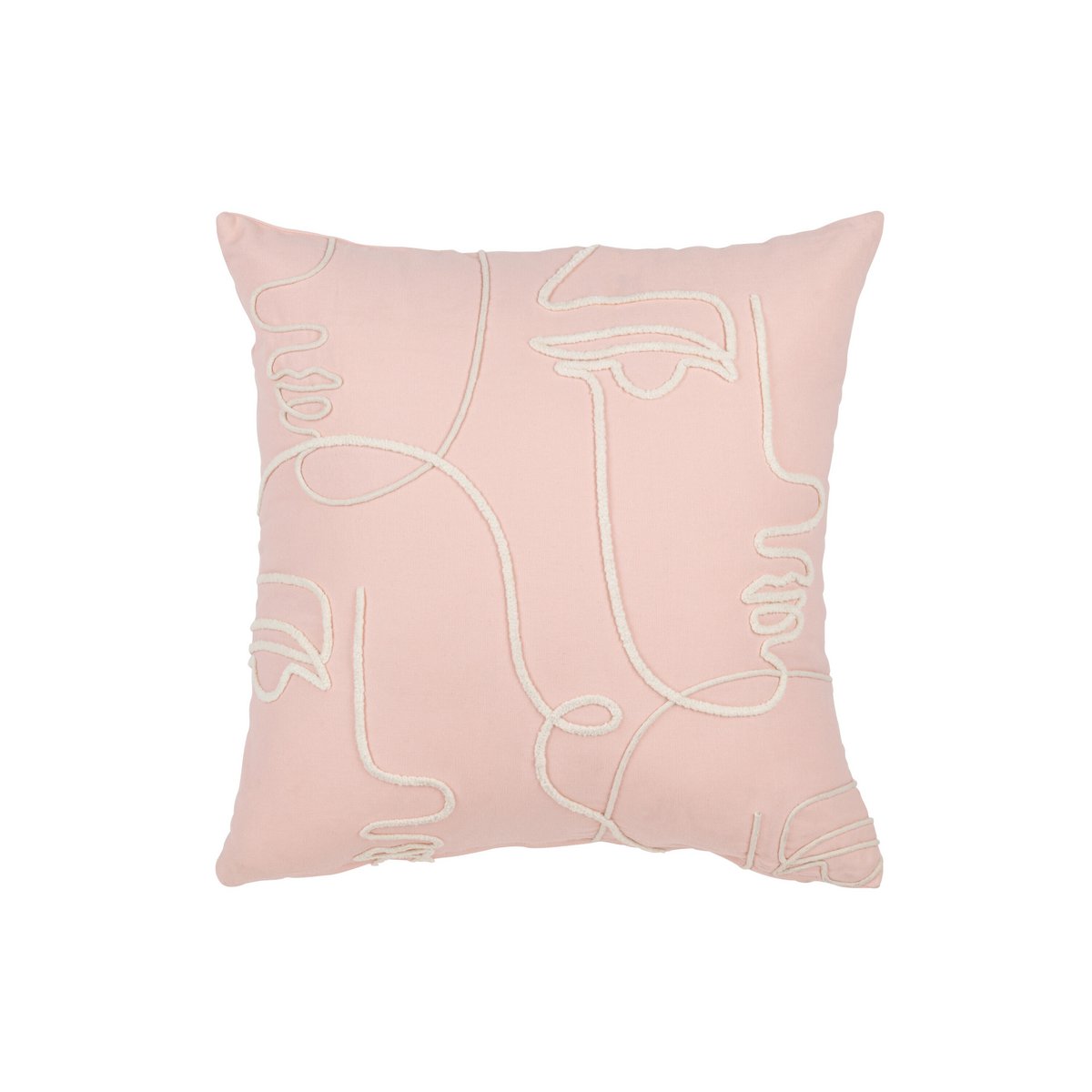 Ambiance salon avec le coussin J-Line, intégration dans un décor scandinave