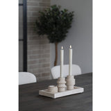 Bougeoir en travertin, ambiance salon moderne