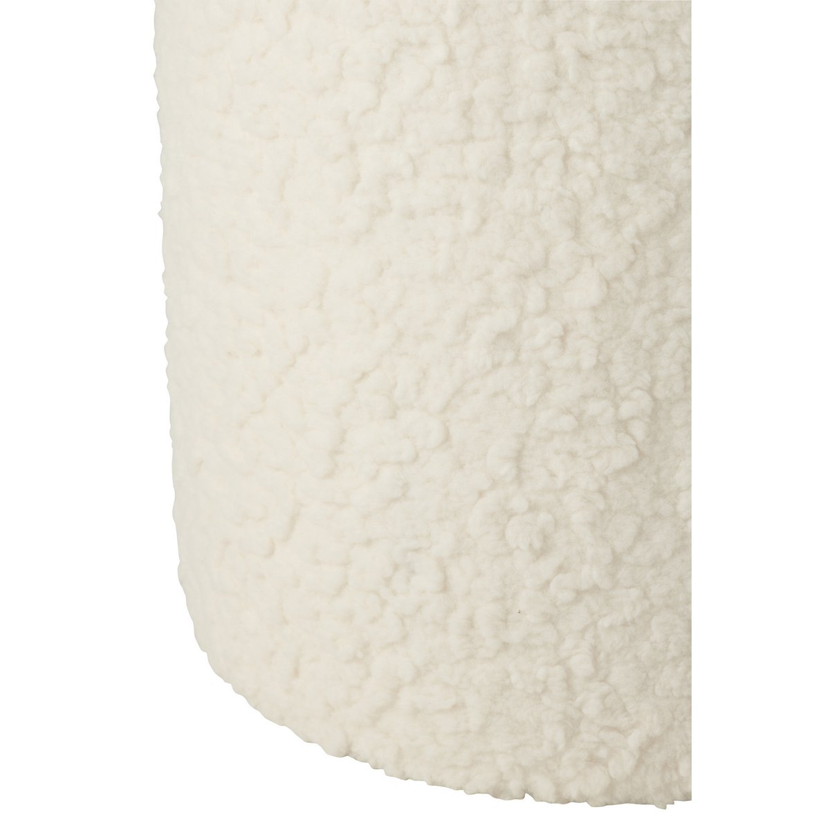 Tabouret J-Line Fourrure en bois blanc, vue de face
