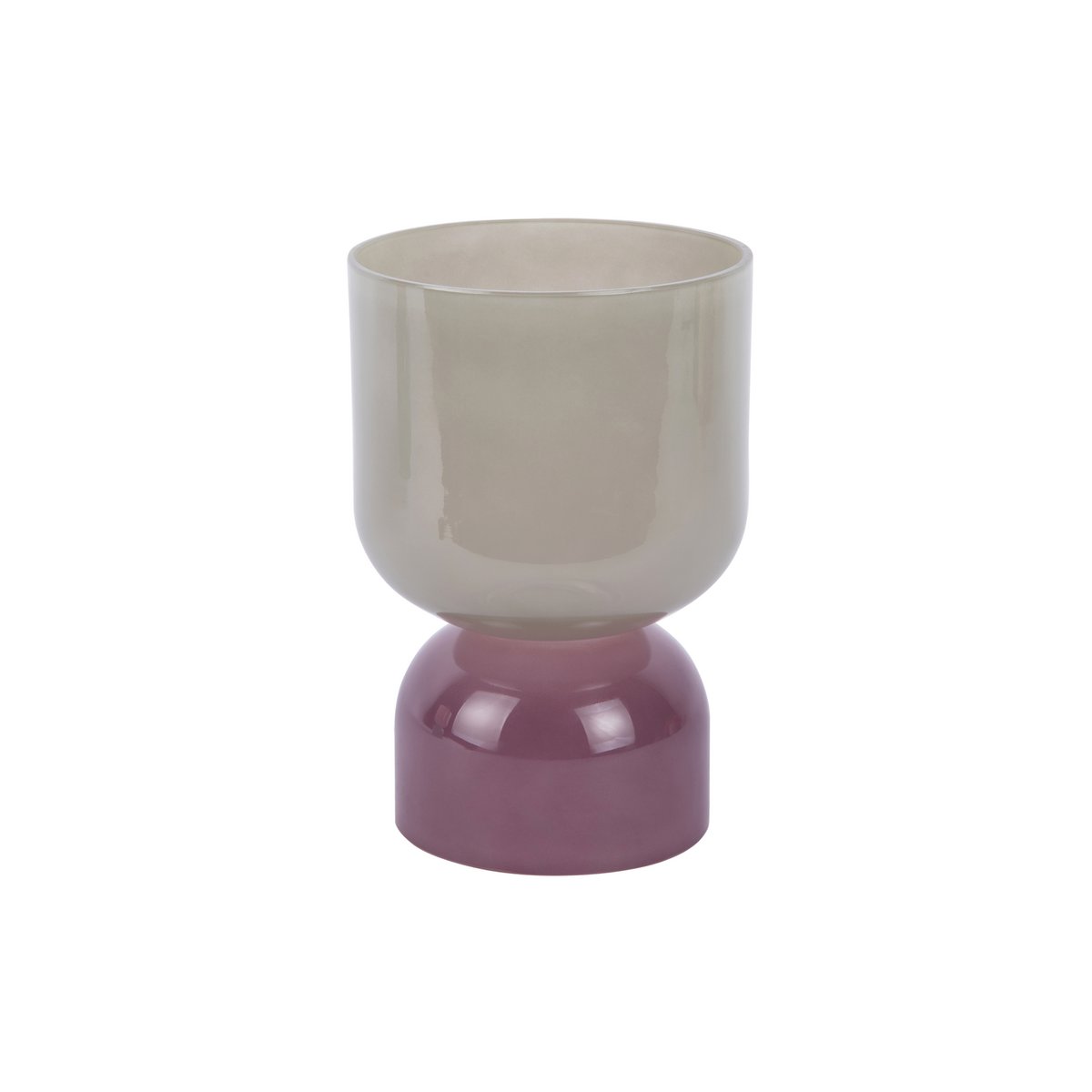 Vase en verre gris petit modèle avec design moderne